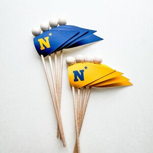 USNA Blue and Gold Pennant Flags image 1