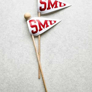 Custom Alma Mater, College Graduation, Commencement Celebration Flags, Cupcake or Treat Toppers image 9