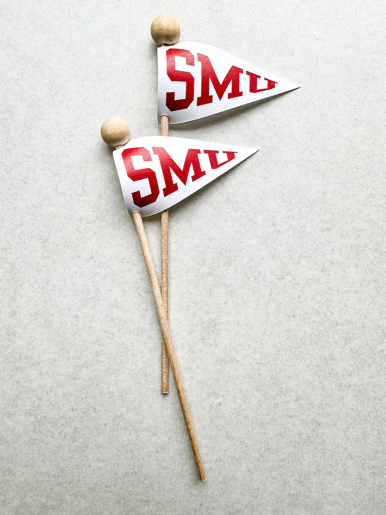 Custom Alma Mater, College Graduation, Commencement Celebration Flags, Cupcake or Treat Toppers image 9