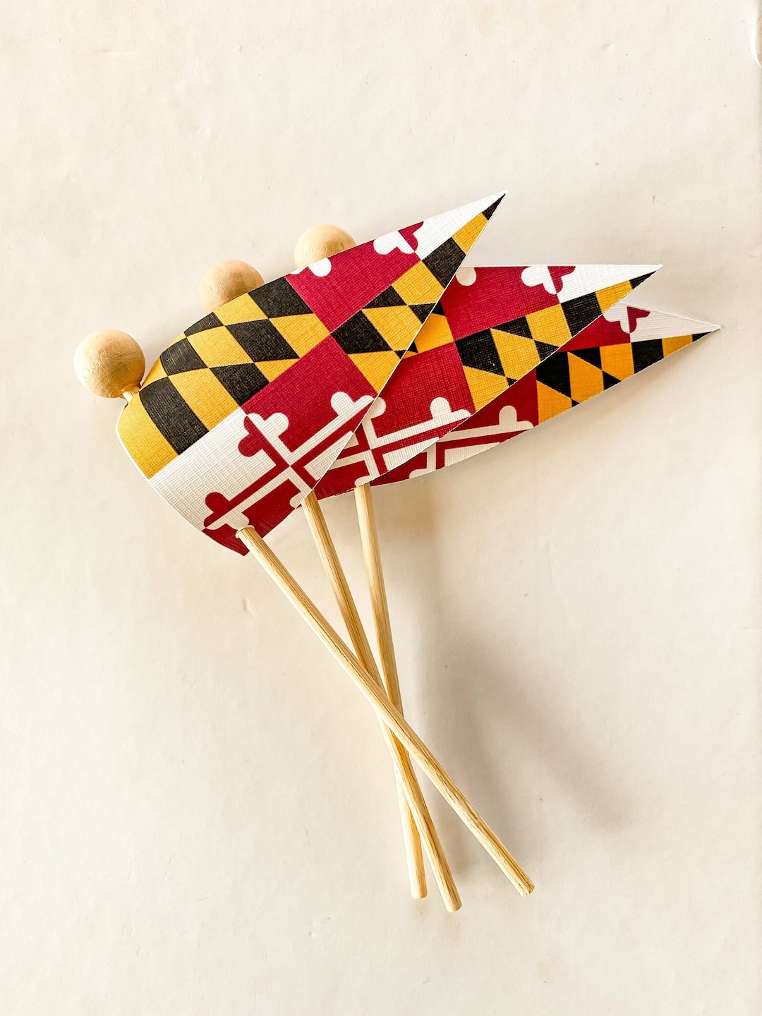 Maryland Favor Flag, Drink Stirrer, Cupcake or Treat Topper Etsy