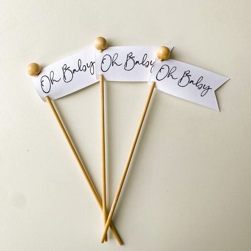 Oh Baby Cupcake Toppers Etsy