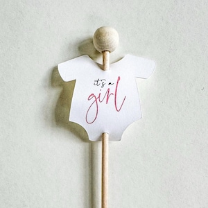 It&#39;s a Girl Onesie Cupcake Toppers: Baby Shower Decorations