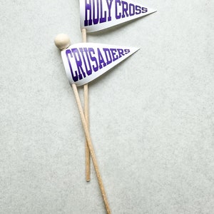 Custom Alma Mater, College Graduation, Commencement Celebration Flags, Cupcake or Treat Toppers image 5