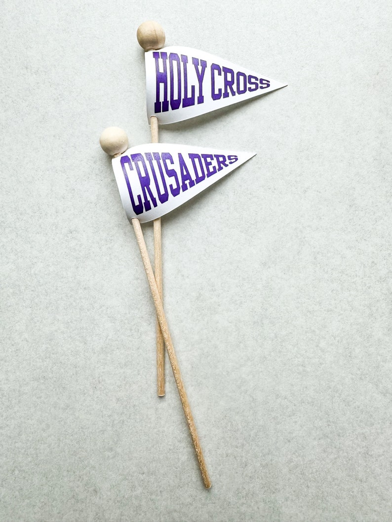 Custom Alma Mater, College Graduation, Commencement Celebration Flags, Cupcake or Treat Toppers image 5