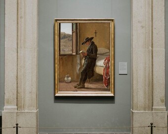 Young Clergyman Reading Painting | Martin Rørbye | Vintage Digital Print