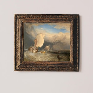 Turner Fishing Boats Painting: Vintage Maritime Art (Digital Print)