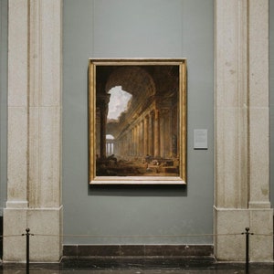 The Old Temple Painting | Hubert Robert | Vintage Digital Print