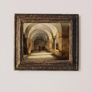 The Cloisters, San Lorenzo fuori le mura Painting | Christoffer Wilhelm Eckersberg | Vintage Digital Print