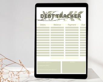 Seguimiento de pago de deuda imprimible, Seguimiento de bola de nieve de deuda, Planificador de presupuesto, Registro de pago de deuda, Seguimiento de progreso de deuda, Dave Ramsey Baby Step