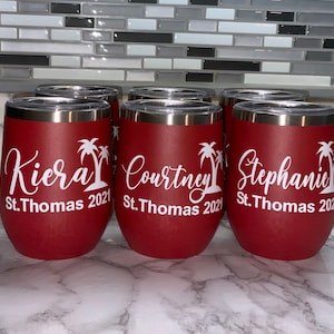 Personalisierte Wein tumblers, Mädchen Trip Tumblers, Bachelorette Tumbler