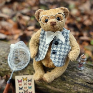 READY TO SHIP Artist teddy bear, Collectible hand made stuffed animal, vintage soft toy, ooak doll