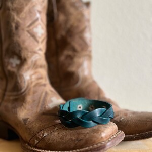 Internally Braided Homemade Leather Bracelet