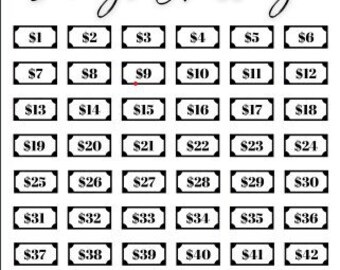 Printable 52 Week Challenge Worksheet - Etsy