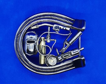 Stainless Steel Handcrafted Welder Belt Buckle With Helmet, TIG Torch ...