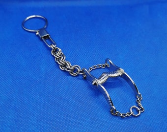 Stainless Steel Horse Bridle Bit Keychain