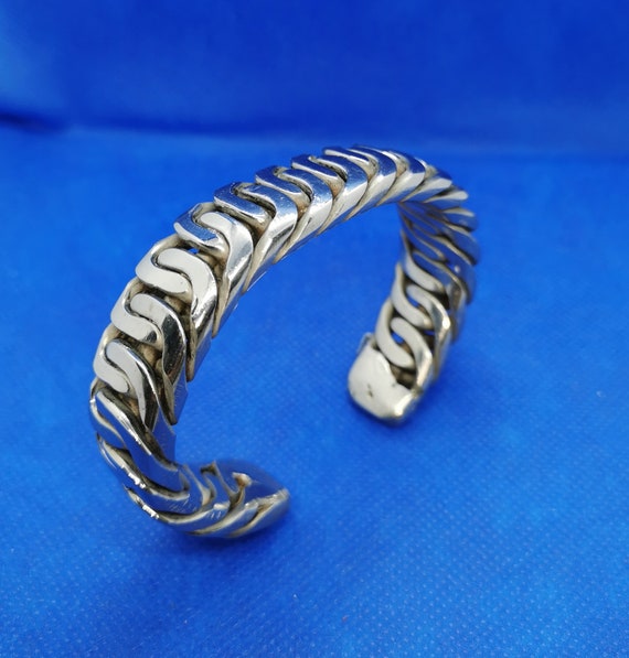 Brazalete artesanal de acero inoxidable M3 Etsy Espana