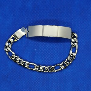 Handcrafted stainless steel bracelet Figaro Chain Style(Welded Chains)