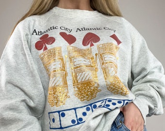 1990's Atlantic City Sweatshirt Size L True Vintage