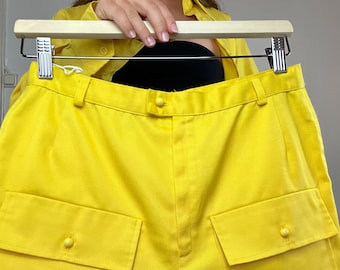 Pantaloncini gialli Saks Fifth Avenue degli anni '60 taglia XS-S RARO vero vintage