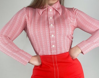 1960's Red Holidays Dress True Vintage