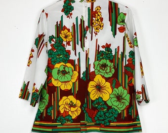 1960's Flower Garden Blouse True Vintage