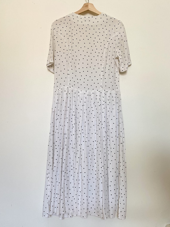 1980’s White Polkadot Dress Size S-L True Vintage - image 6