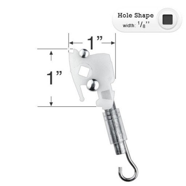 spotblinds Mini Blind Wand Tilt Replacement Mechanism in WHITE with 1/8" Square Hole - 2 Pack!