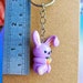 Kawaii Polymer Clay Rabbit Charm Key Chain Colours Vary - Etsy