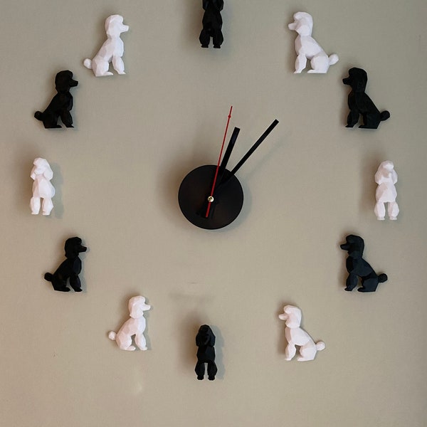 Reloj de pared 3D de caniche: un regalo único para los amantes de los caniches