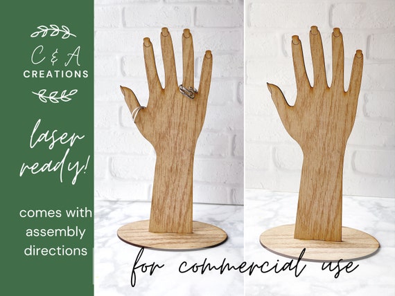 Hand shaped shop ring holder