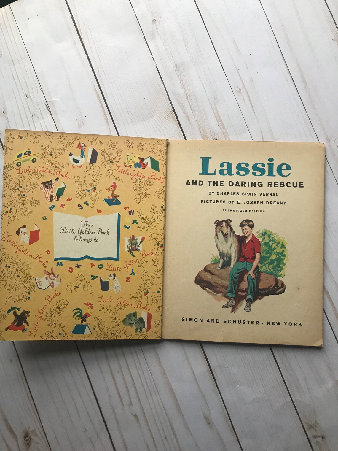 Little Golden Book, Lassie and the Daring Rescue Vintage Little