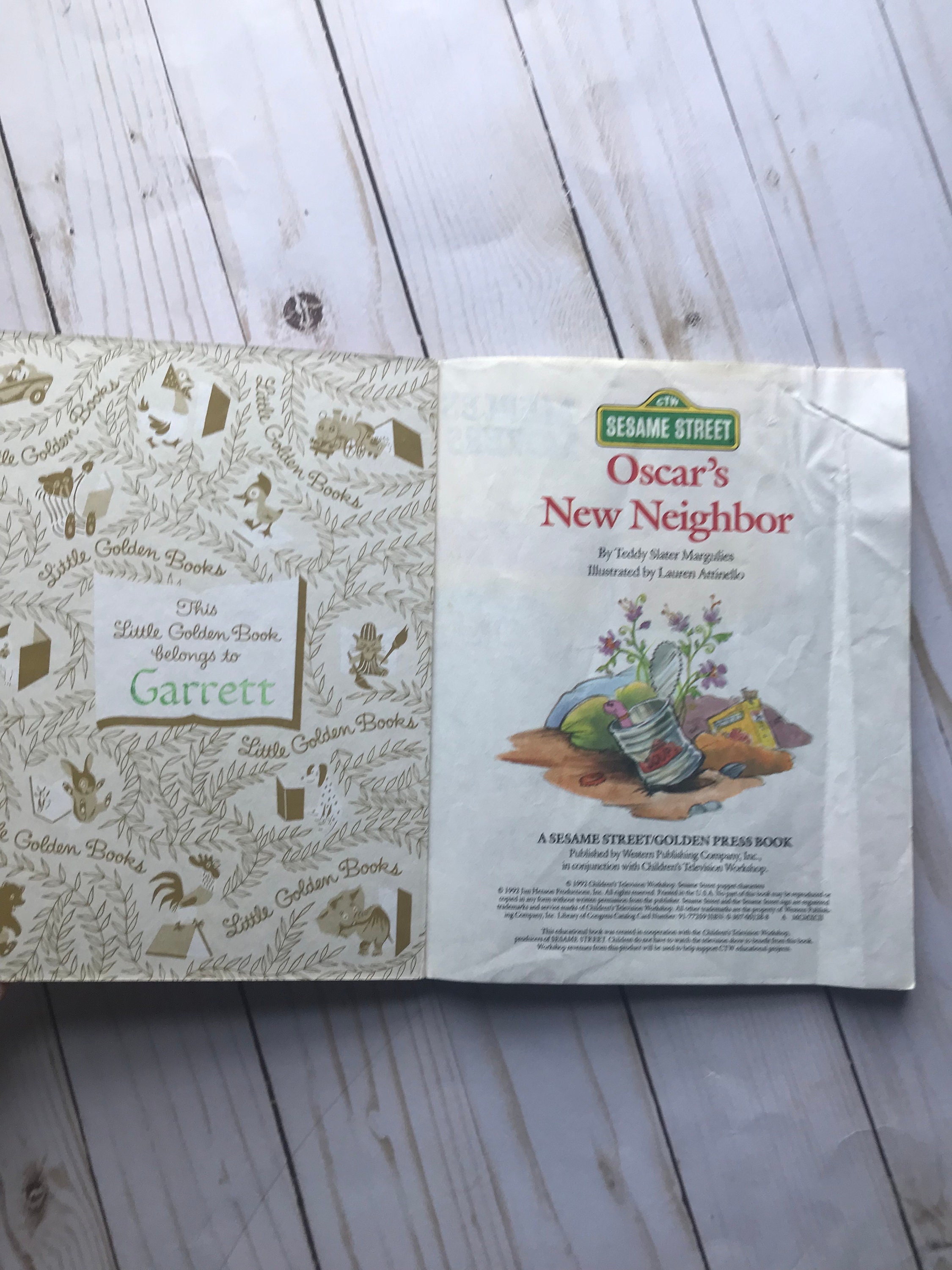 Little Golden Book, Oscar's New Neighbor, Vintage Little Golden