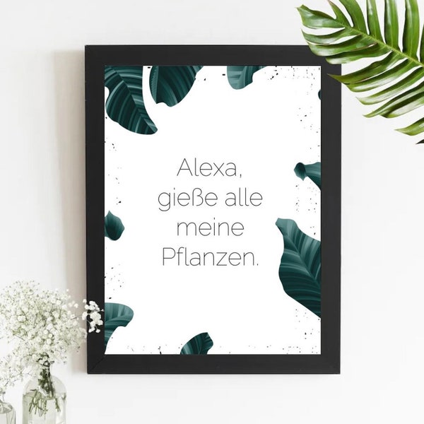 Alexa Poster | Pflanzenposter | Pflanzen | Pflanzengeschenk | A4 (21x28cm)