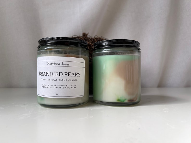 Glass Jar Candles Coconut Beeswax Blend Etsy