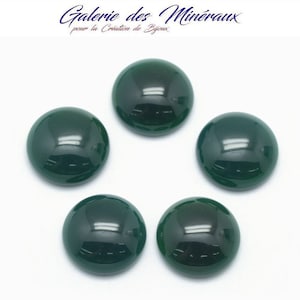 AGATE  VERTE  gemme pierre naturelle en cabochon à dos plat et rond en 8mm 16mm : création bijoux, macramé, macramé et loisirs créatifs