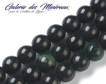 Gemma SHUNGITE pietra fine naturale in lotto di perle rotonde da 6 mm 8 mm 10 mm: creazione di gioielli e hobby creativi