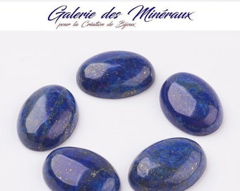 LAPIS LAZULI natural stone oval cabochon in 14x10mm, 18x13mm, 25x18mm and 40x30mm: jewelry creation, macrame and creative hobbies