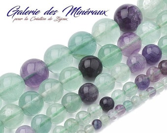 FLUORITE gem natural fine stone in batch of round beads in 6mm 8mm 10mm: jewelry creation & creative hobbies