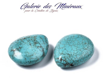 HOWLITE TURQUOISE pendant of 60 to 70 CARATS Extra Quality in Drop shape natural stone lithotherapy