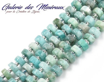 AMAZONITE gemstone natural fine stone in batch of 6mm round heishi beads: jewelry creation & creative hobbies