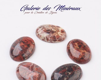 BRECHIQUE JASPER pietra naturale in cabochon ovale in 18x13mm, 25x18mm e 40x30mm: creazione di gioielli, macramè e hobby creativi