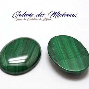 MALACHITE  gemme pierre naturelle en cabochon ovale en 8x6mm, 10x8mm, 14x10mm, 18x13mm & 25x18mm : création bijoux, macramé
