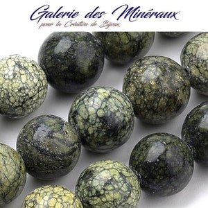 SERPENTINE gemstone natural fine stone in batch of round beads in 6mm 8mm 10mm: jewelry creation & creative hobbies