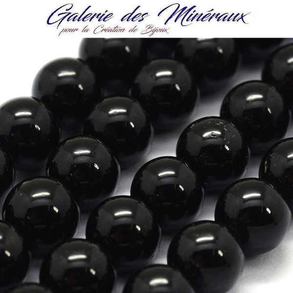 ONYX  Noir  gemme pierre fine naturelle en lot de perles rondes   en 6mm 8mm 10mm : création bijoux & loisirs créatifs