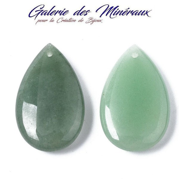 GREEN AVENTURINE pendant of 20 to 25 CARATS Extra Quality in Drop shape natural stone lithotherapy