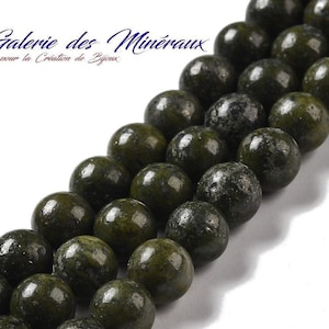 EPIDOTE gemme pierre fine naturelle en lot de perles rondes en 6mm 8mm 10mm : création bijoux & loisirs créatifs image 1