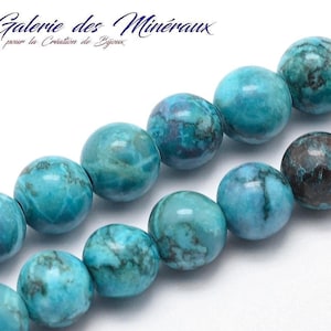 AFRICAN TURQUOISE gem natural fine stone in batch of round beads in 6mm 8mm 10mm: jewelry creation & creative hobbies