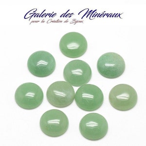 AVENTURINE VERTE gemme pierre fine naturelle en cabochon rond en 8mm, 10mm, 14mm et 20mm : création bijoux et loisirs créatifs image 1