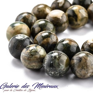 RHYOLITE JASPER gemstone natural stone in batch of round beads in 6mm 8mm 10mm: jewelry creation & creative hobbies