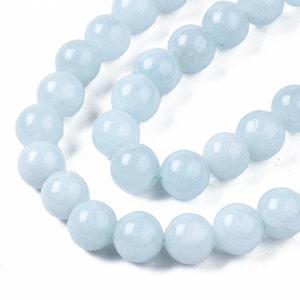CALCEDOINE gemme pierre fine naturelle en lot de perles rondes en 6mm 8mm 10mm : création bijoux & loisirs créatifs image 6